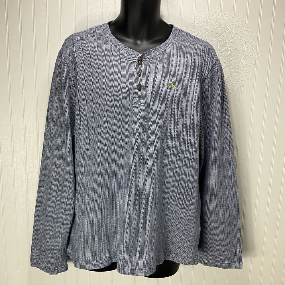 TOMMY BAHAMA Long Sleeve Henley Shirt